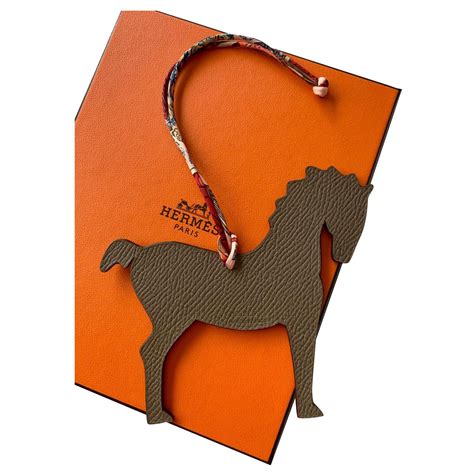 hermes palladium bag charm|hermes leather horse bag charm.